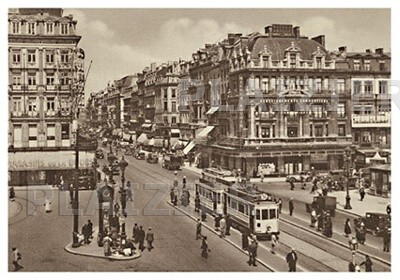 Place de la Bourse, Brussels, 1928 (p 6098)