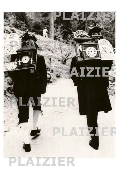Horlogers en route vers une exposition internationale d'horloges, Allemagne, 1978 (P6502)